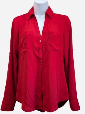 2/$16 | Express Red Button-Down Shirt